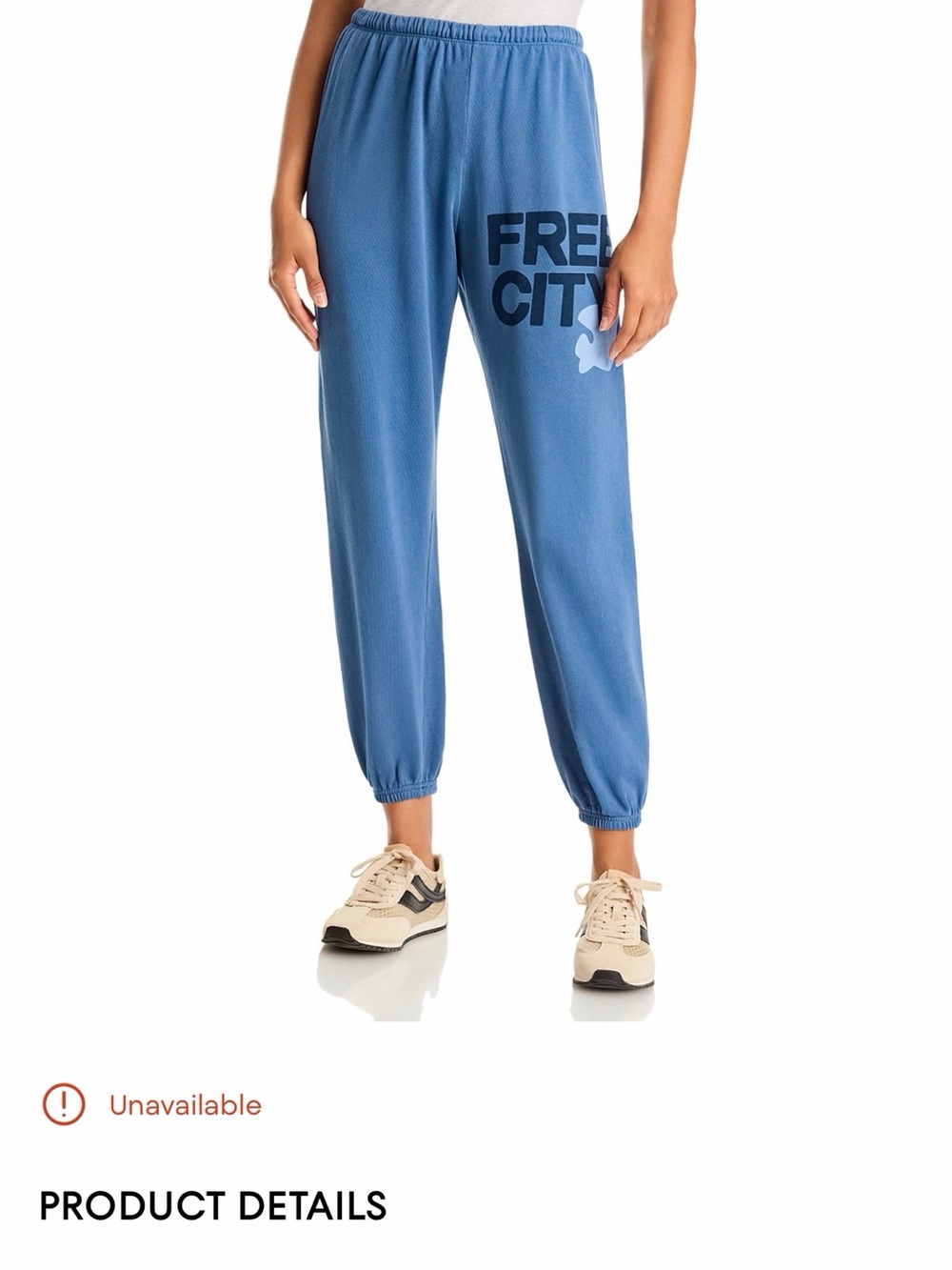freecity Ocean Blue 'FREE CITY' Graphic Joggers